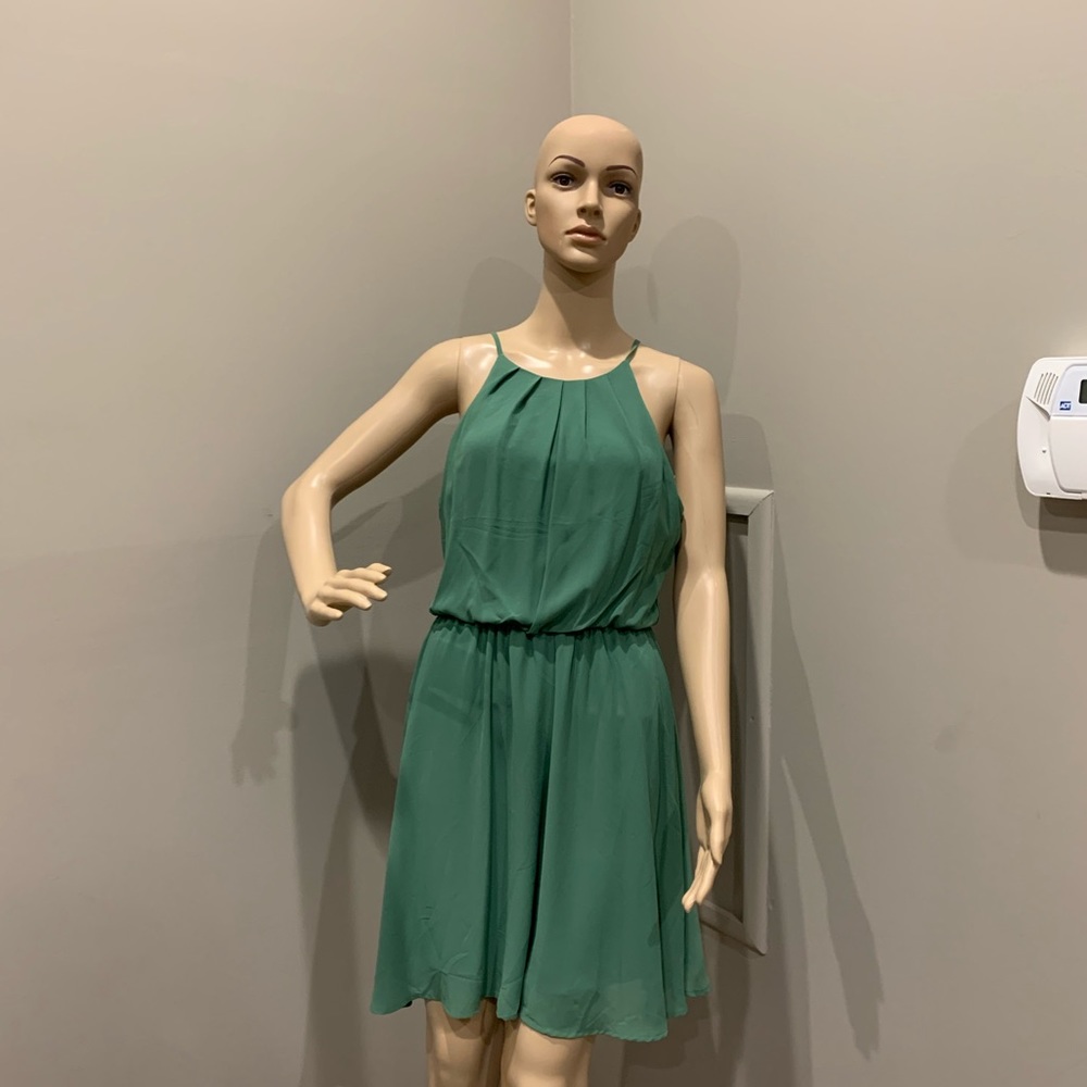 Green Mini Summer Dress, Dina Be, M